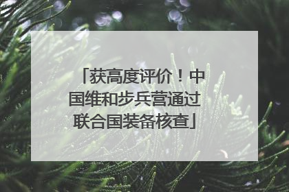获高度评价！中国维和步兵营通过联合国装备核查