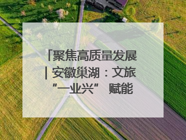 聚焦高质量发展｜安徽巢湖：文旅“一业兴” 赋能“百业旺”