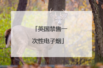 英国禁售一次性电子烟