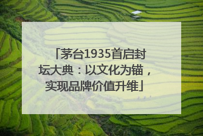 茅台1935首启封坛大典：以文化为锚，实现品牌价值升维