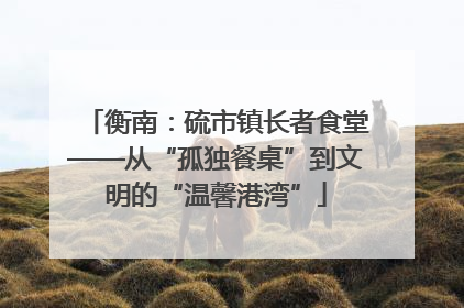 衡南：硫市镇长者食堂——从“孤独餐桌”到文明的“温馨港湾”
