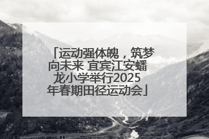 运动强体魄，筑梦向未来 宜宾江安蟠龙小学举行2025年春期田径运动会