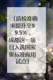质检准确率提升至99.5%，成都这一项目入选国家级标准应用试点