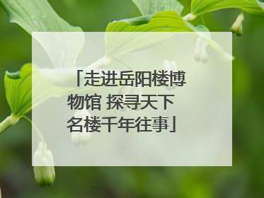 走进岳阳楼博物馆 探寻天下名楼千年往事
