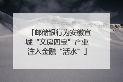 邮储银行为安徽宣城“文房四宝”产业注入金融“活水”