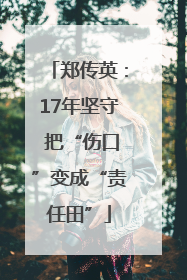 郑传英：17年坚守 把“伤口”变成“责任田”