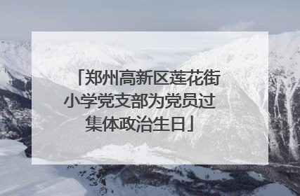 郑州高新区莲花街小学党支部为党员过集体政治生日