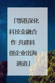 鄂港深化科技金融合作 共建科创企业出海通道