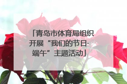 青岛市体育局组织开展“我们的节日·端午”主题活动