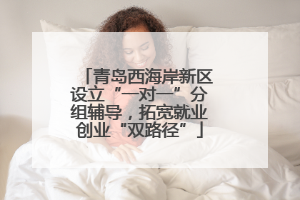 青岛西海岸新区设立“一对一”分组辅导，拓宽就业创业“双路径”