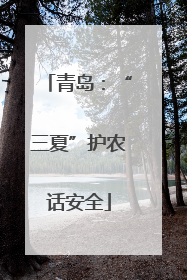 青岛：“三夏”护农话安全