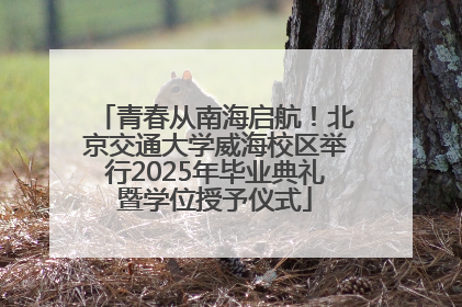 青春从南海启航！北京交通大学威海校区举行2025年毕业典礼暨学位授予仪式