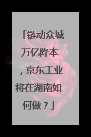 链动众城 万亿降本，京东工业将在湖南如何做？