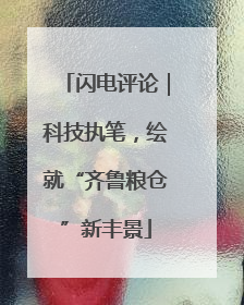 闪电评论｜科技执笔，绘就“齐鲁粮仓”新丰景