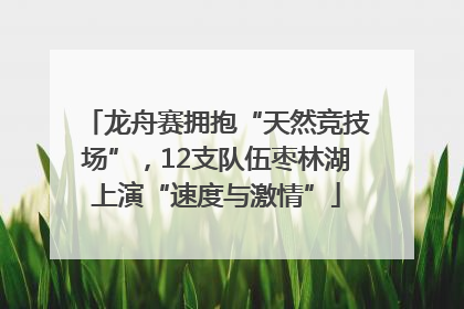 龙舟赛拥抱“天然竞技场”，12支队伍枣林湖上演“速度与激情”