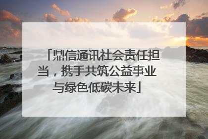 鼎信通讯社会责任担当，携手共筑公益事业与绿色低碳未来