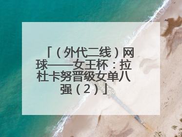 （外代二线）网球——女王杯：拉杜卡努晋级女单八强（2）