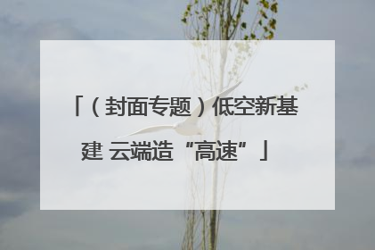 （封面专题）低空新基建 云端造“高速”