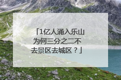 1亿人涌入乐山 为何三分之二不去景区去城区？