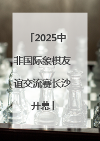 2025中非国际象棋友谊交流赛长沙开幕