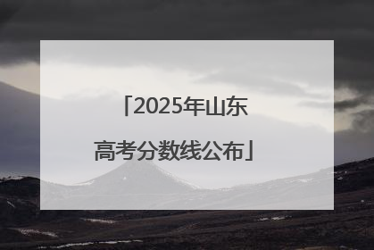 2025年山东高考分数线公布