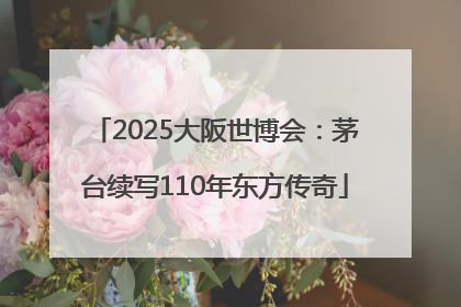 2025大阪世博会：茅台续写110年东方传奇