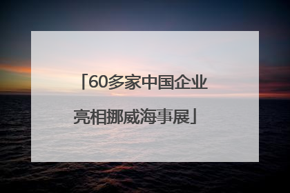 60多家中国企业亮相挪威海事展