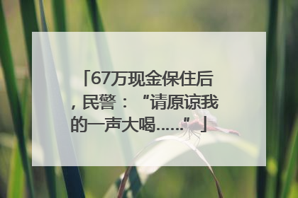 67万现金保住后，民警：“请原谅我的一声大喝……”