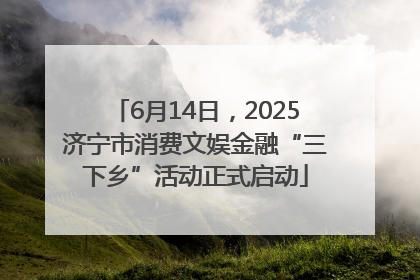 6月14日，2025济宁市消费文娱金融“三下乡”活动正式启动