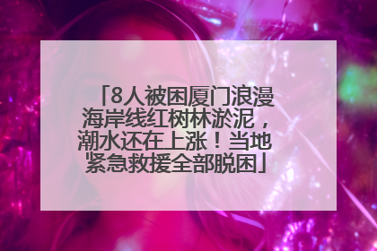 8人被困厦门浪漫海岸线红树林淤泥，潮水还在上涨！当地紧急救援全部脱困